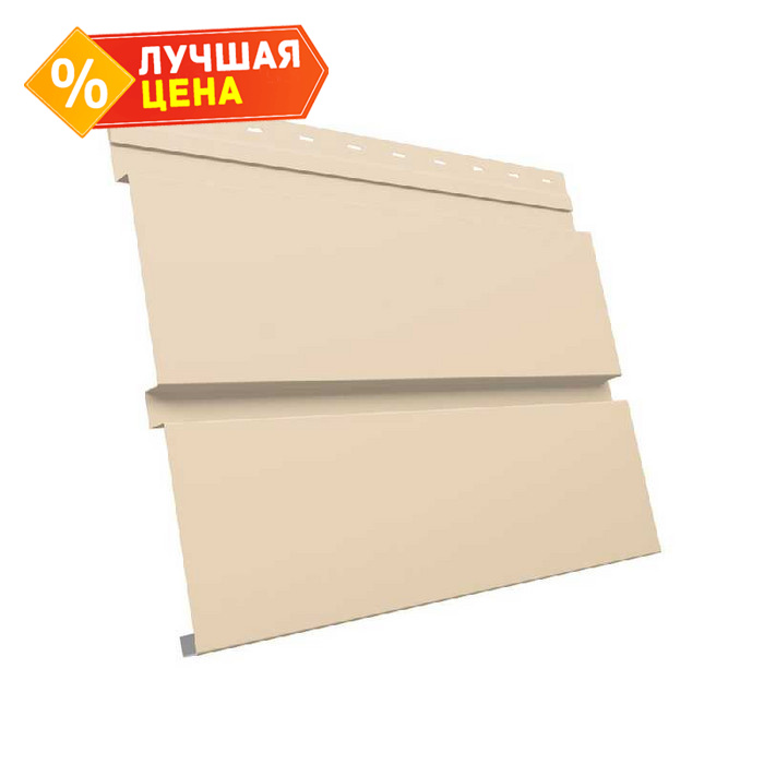 Металлический софит Квадро брус без перфорации 0,45 Drap RAL1015 светлая слоновая кость